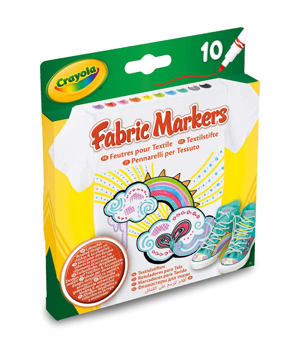 Crayola - 10 markerów do tkanin
