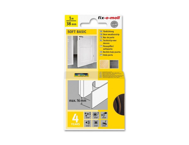 Fix-o-moll draft strip door - white 38mm