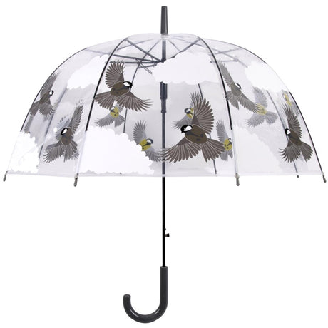 Parasol designerski Esschert, przezroczysty, dwustronny ptak