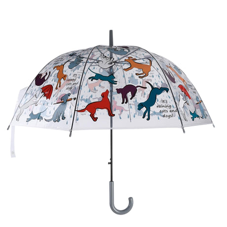 Parasol designerski Esschert, przezroczysty, pada deszcz, koty, psy, ø83cm