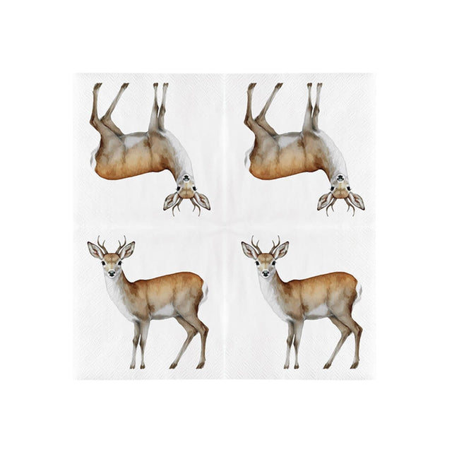Esschert design papieren servetten ree 33x33cm fsc mix