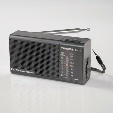 Tiross mini radio draagbaar voor zwarte batterijen