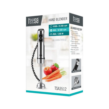 Blender ręczny Teesa ze stali nierdzewnej o mocy 1200 W