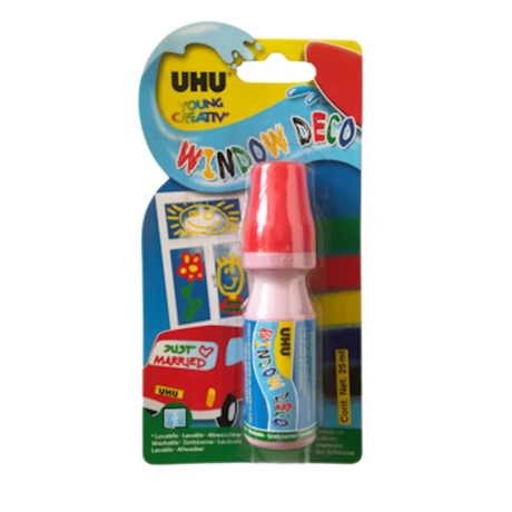 Uhu kij do okien czerwony 25ml