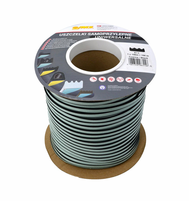 Afdichting dgp 8x3 zwart 150mb