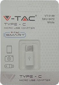 Adapter V-tac USB-C na micro USB biały - 9520110