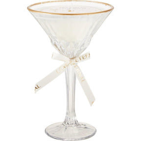 Home styling geurkaars in cocktailglas 11x17cm