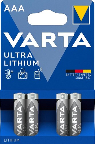 Bateria litowa Varta aaa 1,5 V blis4 3015410