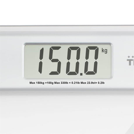 Tristar personenweegschaal 150 kg - gehard veiligheidsglas
