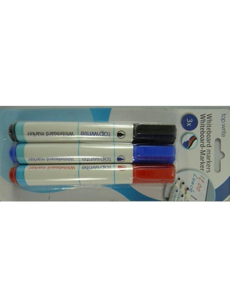 Marker tablicowy Topwrite czerwony, niebieski, czarny - 3 szt.