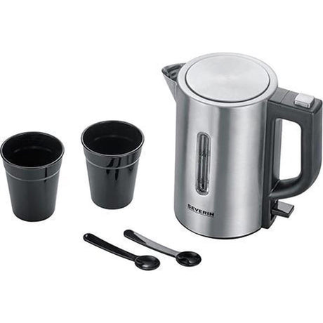 Mini czajnik podróżny Severin wk3647 0,5 l 1100 W, stal nierdzewna, czarny