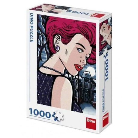 Puzzle Dinotoys - tajemnicza kobieta w stylu pop-art - 1000 elementów