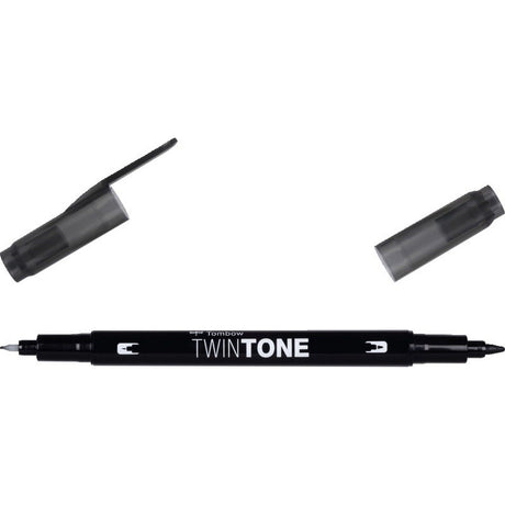 Tombow • podwójny pędzelek w kolorze twintone, czarny