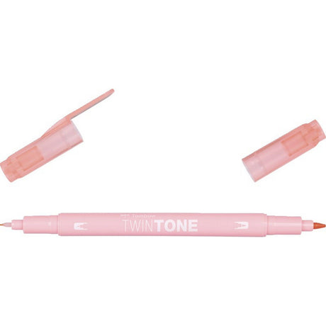 Tombow • Twintone pędzelek z podwójną końcówką, brzoskwiniowo-różowy