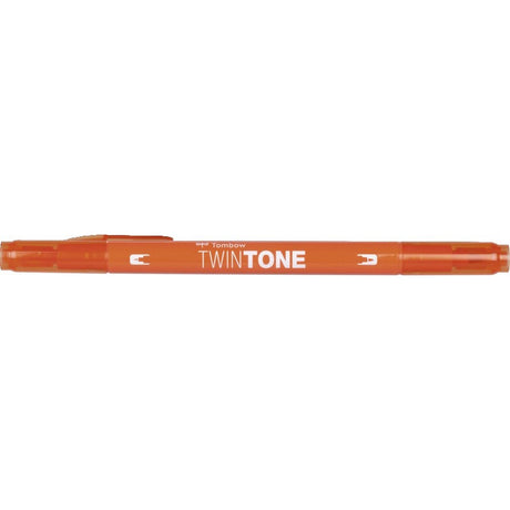 Tombow • Twintone pędzelek z podwójną końcówką w kolorze pomarańczowym