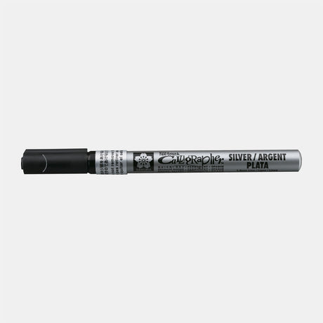Sakura • Pióro do kaligrafii typu pen-touch w kolorze srebrnym
