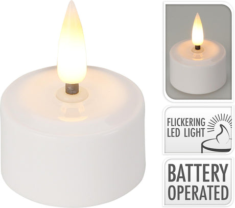 Zestaw podgrzewaczy LED do stylizacji domu, 4 sztuki, średnica 4 cm
