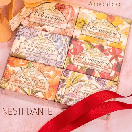 Zestaw upominkowy mydła Nesti Dante Romantica 6x150gr.