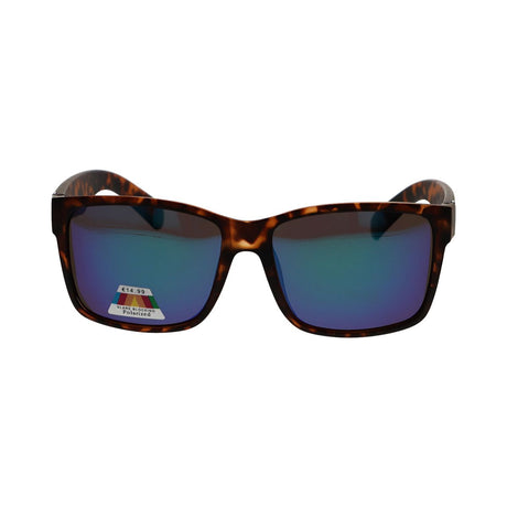 Spolaryzowane okulary przeciwsłoneczne Spectrum, kwadratowe, żółwiowe, niebiesko-zielone, unisex