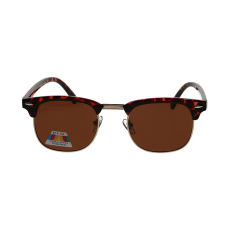 Spolaryzowane okulary przeciwsłoneczne Spectrum Club Square Havana, złotobrązowe, unisex