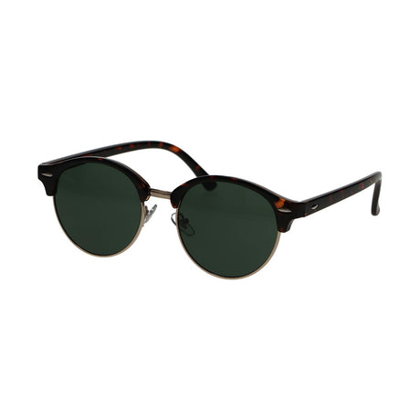 Okrągłe okulary przeciwsłoneczne Spectrum Club Round Havana w kolorze złoto-zielonym, unisex