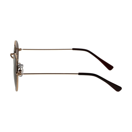 Okulary przeciwsłoneczne Spectrum, płaskie, owalne, złote, metalowe, brązowe, unisex