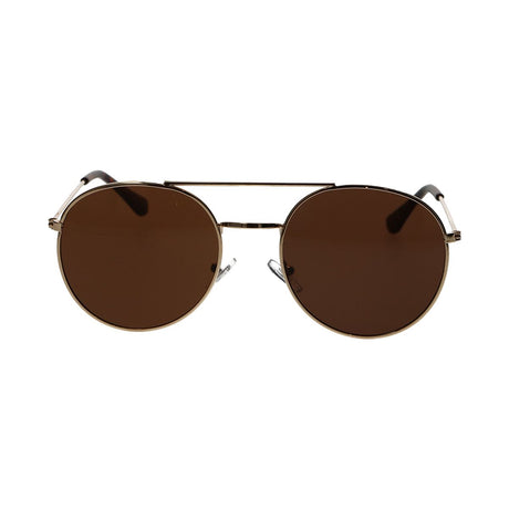 Okrągłe okulary przeciwsłoneczne Spectrum w kolorze złotym, metalowym, brązowym, unisex