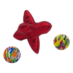 Kong Cat Active Jacks Stuiterbal Multipack z kocimiętowym czerwonym