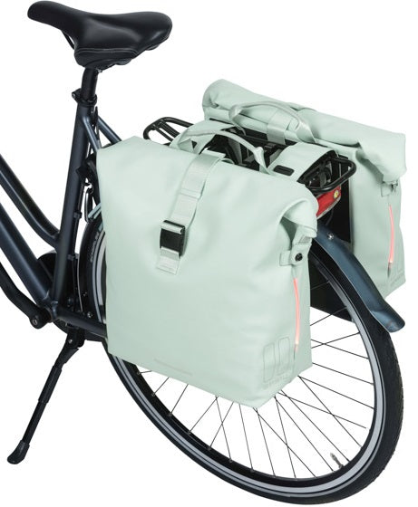 Basil Soho podwójna torba rowerowa Nordlicht Green