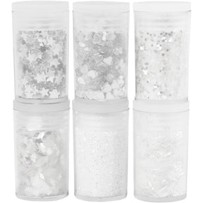 Firma Creativ Glitter and Sequins White, 6x5gr