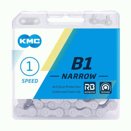 Kmc ketting 1 2x3 32 112S B1 wąski RB Mat Silver 5 6 V