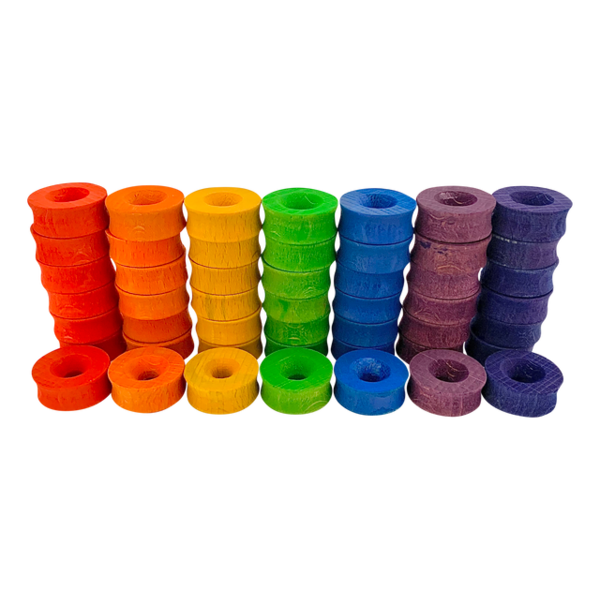 Papoose Toys Papoose Toys Mini Rainbow Ring 2,5 cm 49pc